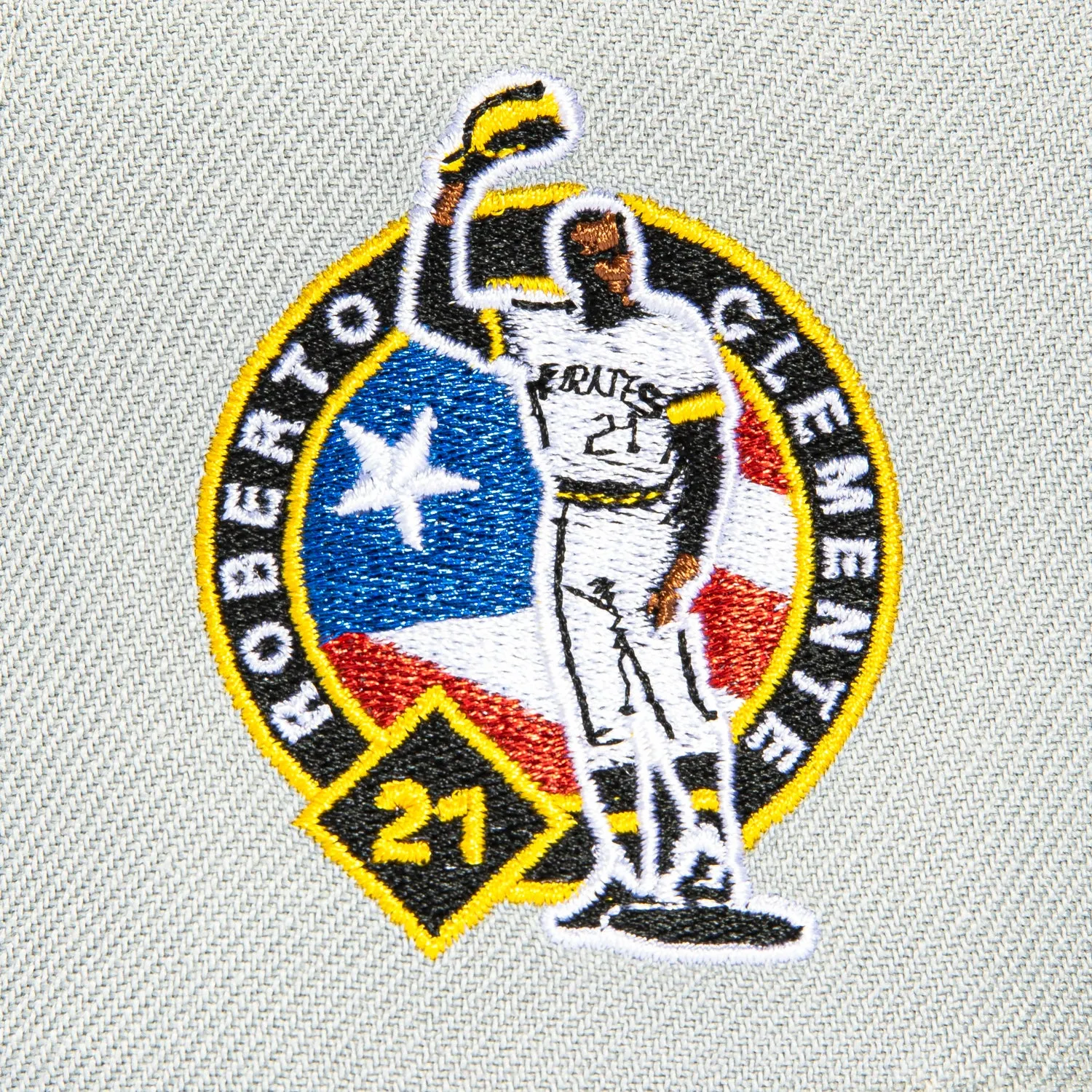 New Era 59Fifty Pittsburgh Pirates Roberto Clemente Patch Hat - Grey, Black