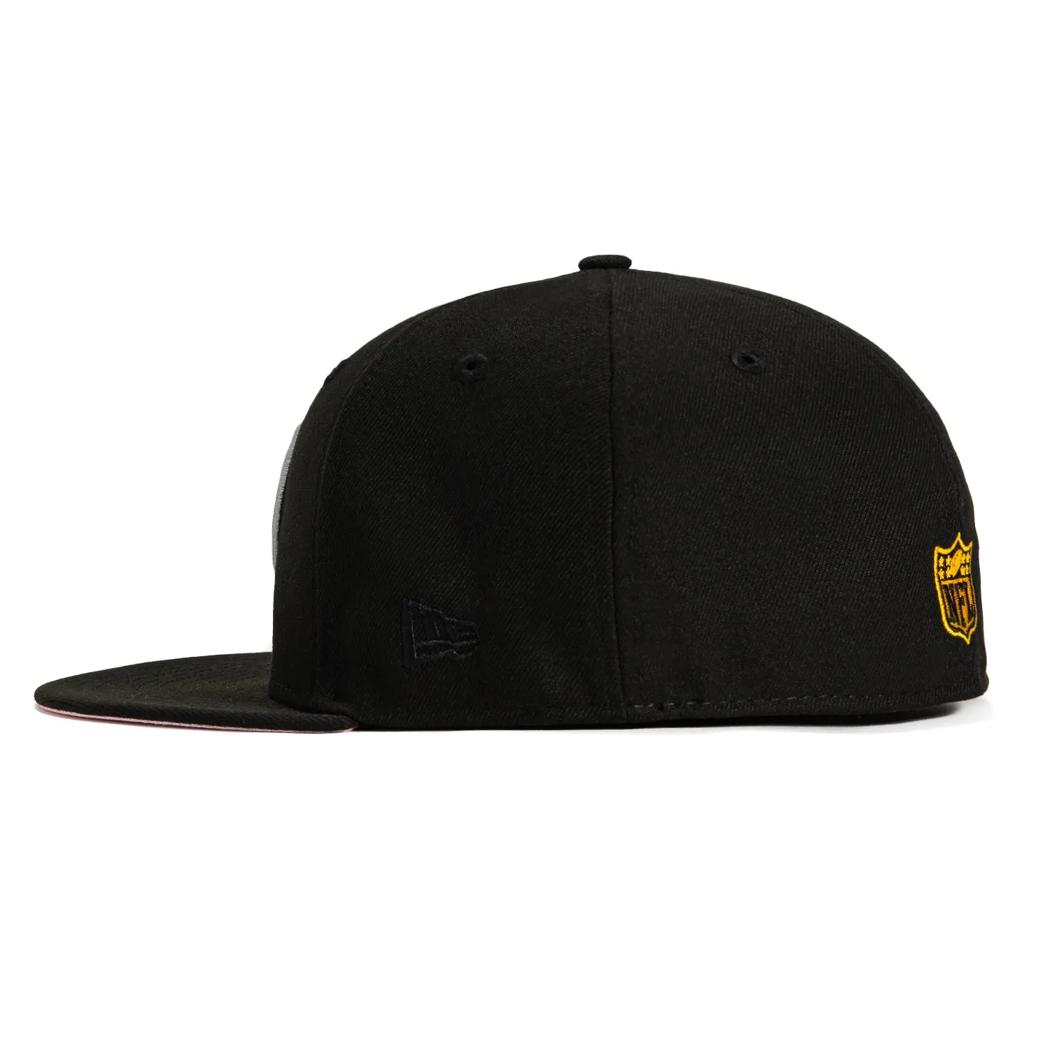 New Era 59Fifty Pittsburgh Steelers XL Super Bowl Patch Pink UV Hat -  Black