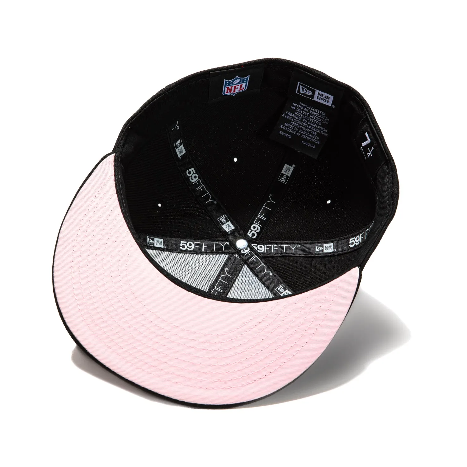 New Era 59Fifty Pittsburgh Steelers XL Super Bowl Patch Pink UV Hat -  Black