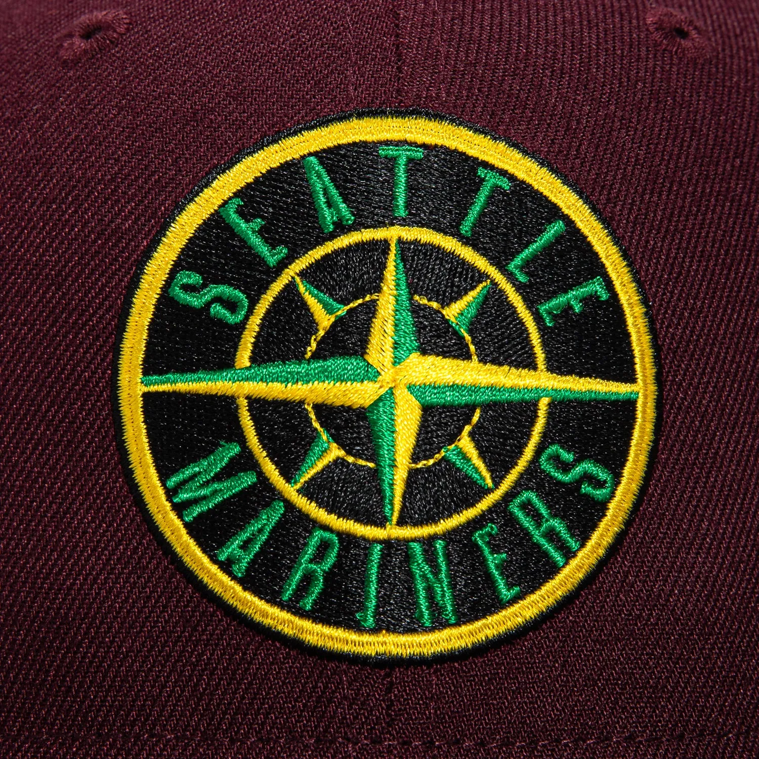 New Era 59Fifty Stoney Seattle Mariners 25th Anniversary Patch Logo Hat - Maroon