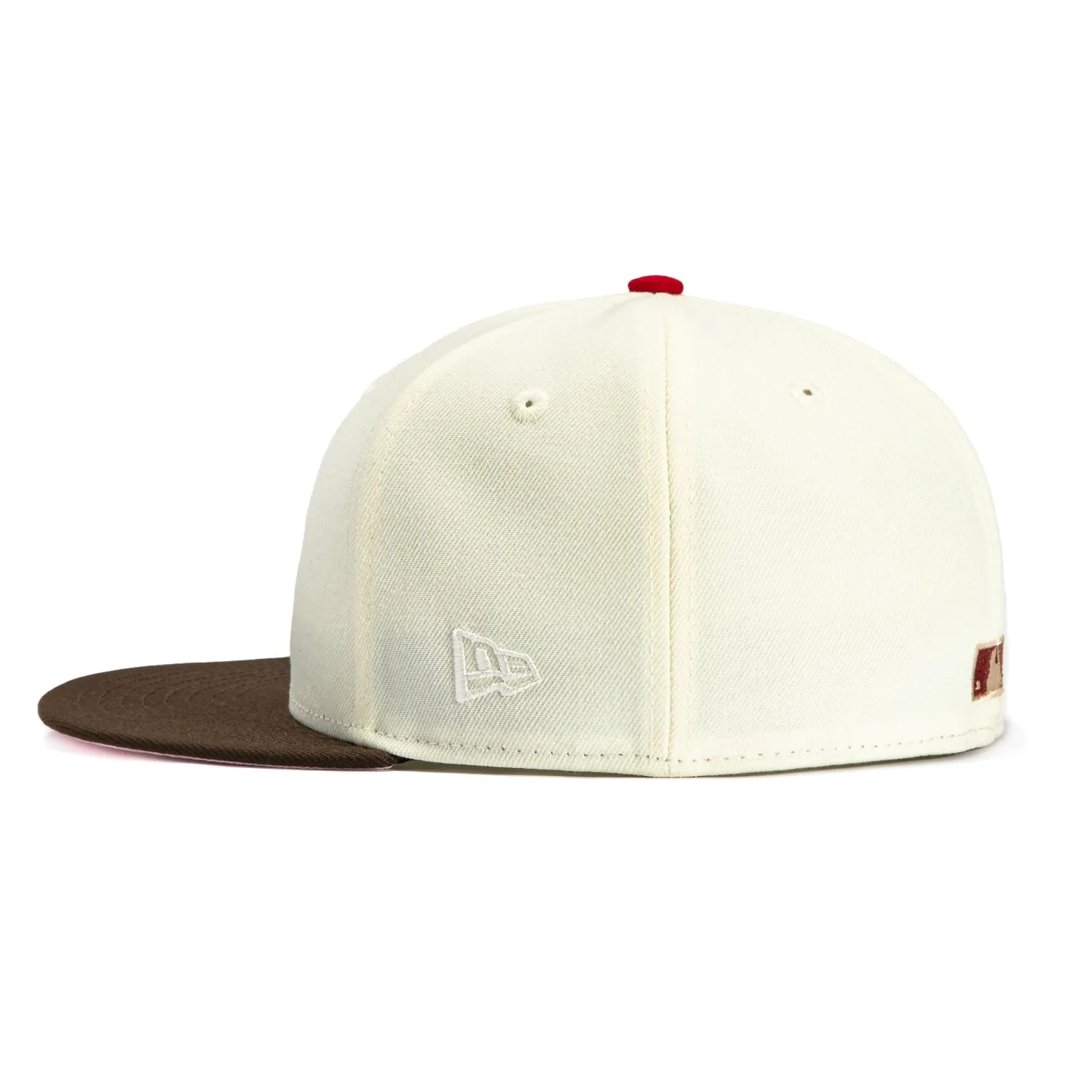 New Era 59Fifty Valentine's Day Los Angeles Dodgers 50th Anniversary Patch Hat - White, Brown