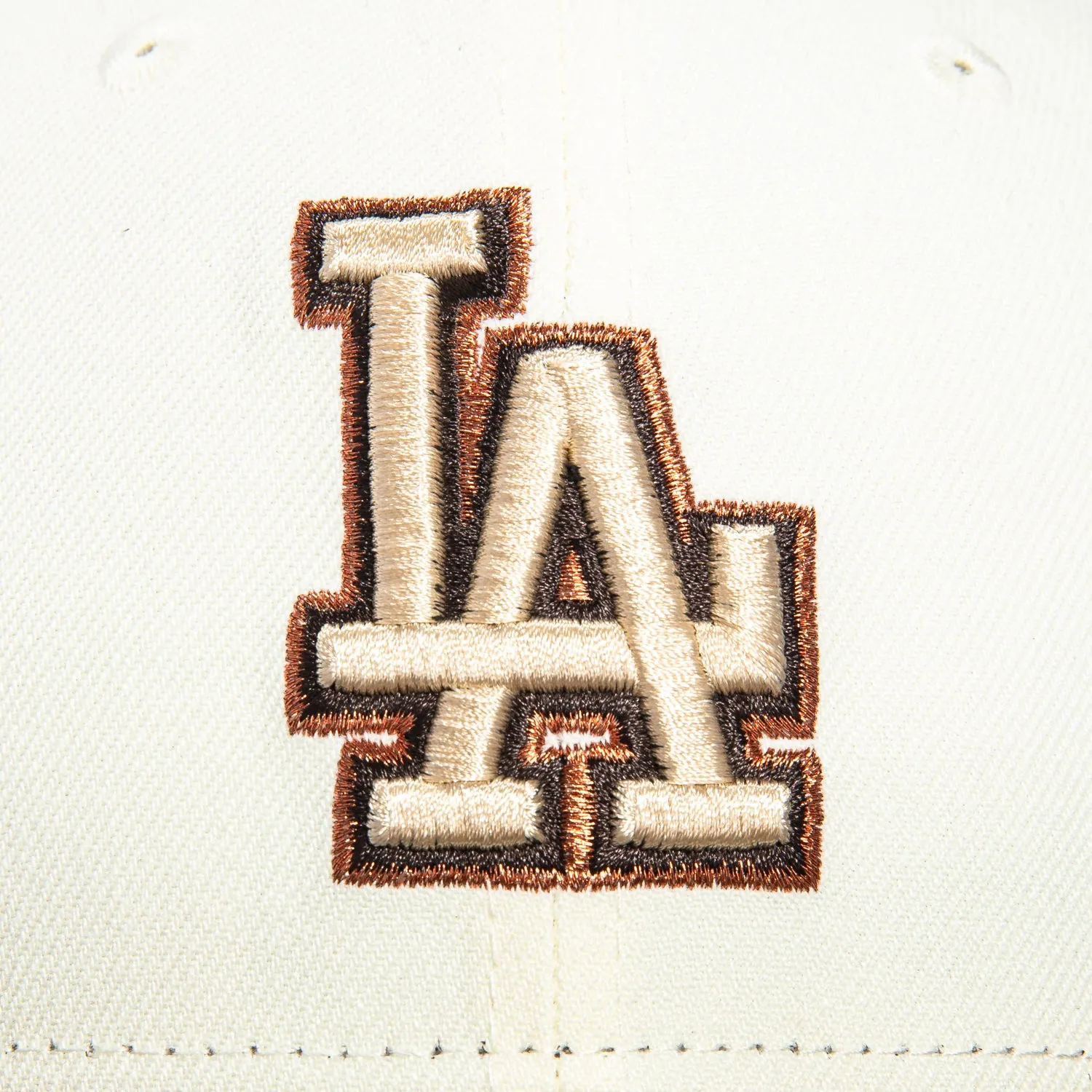 New Era 59Fifty Valentine's Day Los Angeles Dodgers 50th Anniversary Patch Hat - White, Brown
