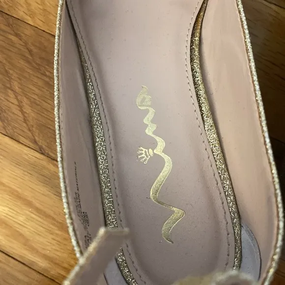 Nina Girls Gold Sparkling Heels Size 4