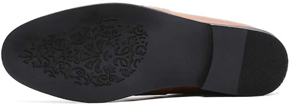 NXY Black &amp; Yellow Penny Loafers for Men丨Premium Fabric Leather Fashion Dress Loafers &amp; Slip On Driving Shoes - Classic Elegant Loafers for Men