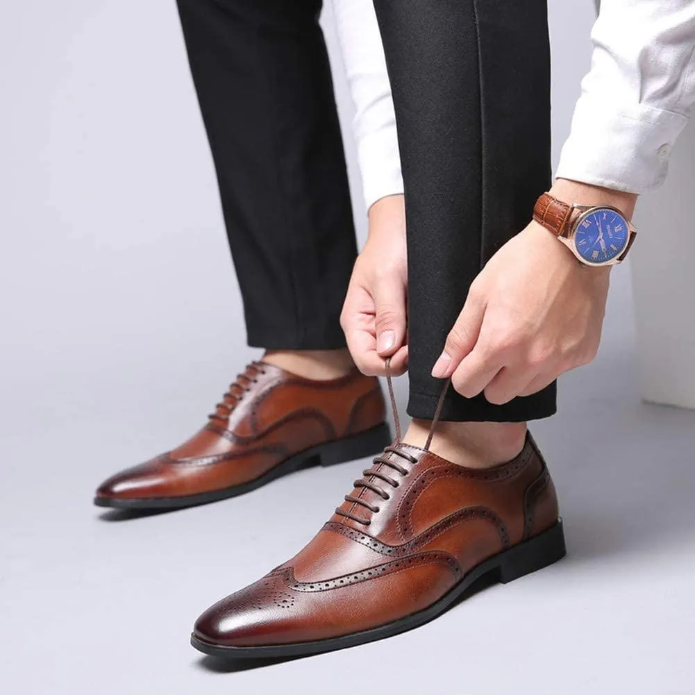 NXY Black Brown Dress Loafers for Men丨Premium &amp; Breathable Fabric Leather Fashion Business Penny Loafers - Elegant Casual Mens Loafers