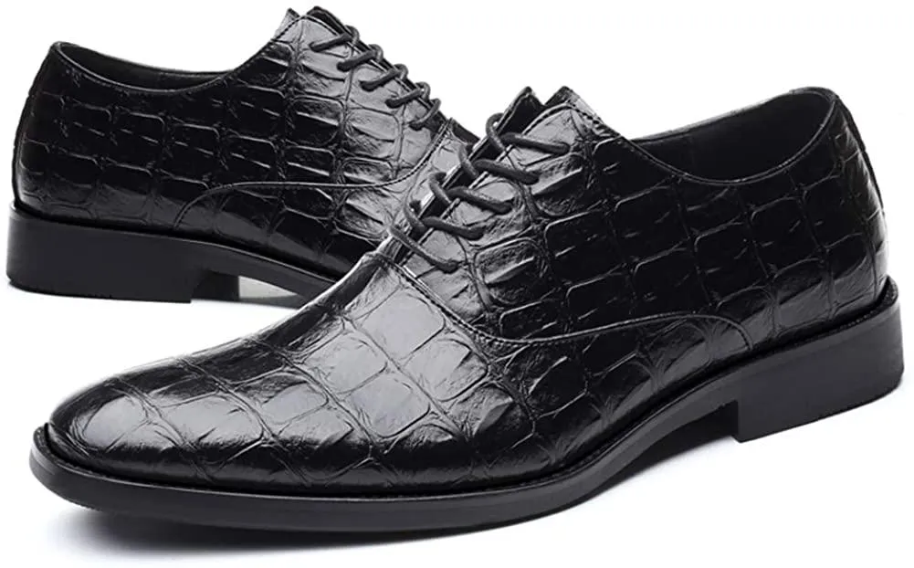 NXY Black Lace-Up Loafers for Men, Soft Fabric Leather Italian Fashion Mens Loafers, Classic Pointed Toe Dress Shoes &amp; Driving Loafers for Men