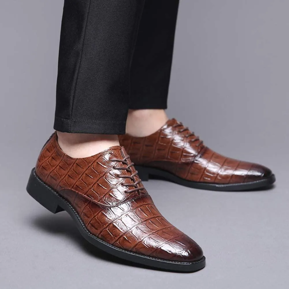 NXY Black Lace-Up Loafers for Men, Soft Fabric Leather Italian Fashion Mens Loafers, Classic Pointed Toe Dress Shoes &amp; Driving Loafers for Men
