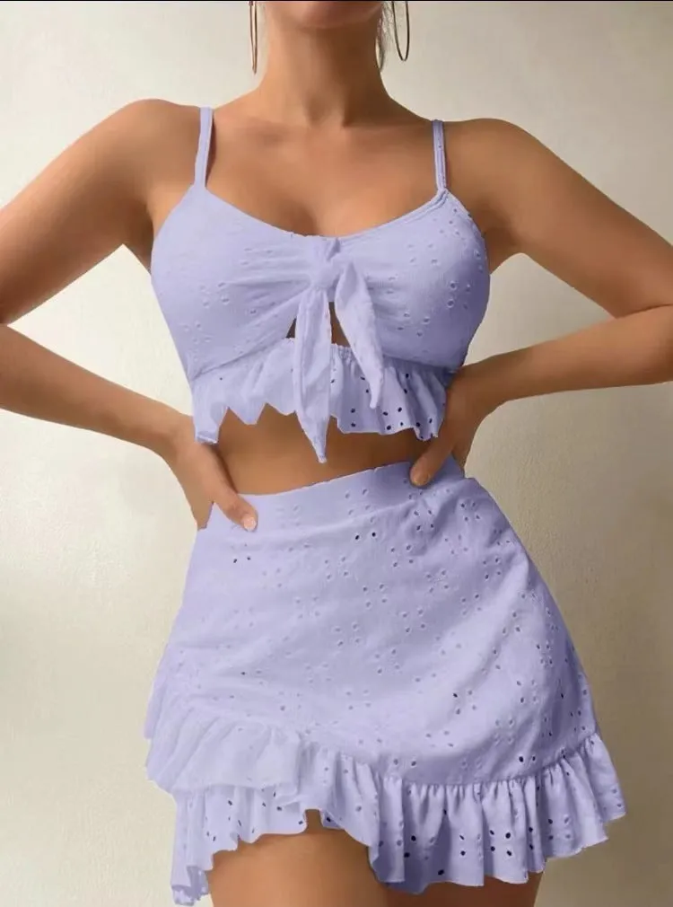 Olivianna | Ruffled Crop Top and Skirt Set