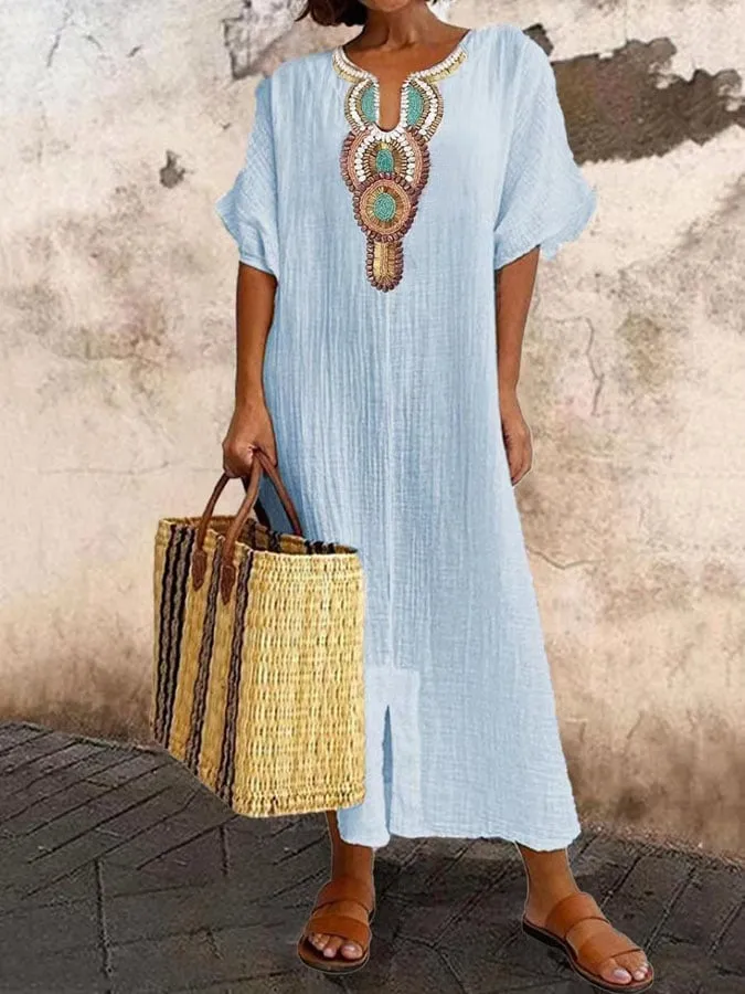 Onalee | Embroidered Boho Dress