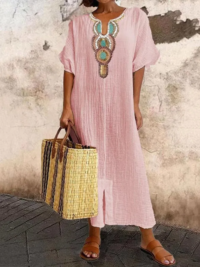Onalee | Embroidered Boho Dress