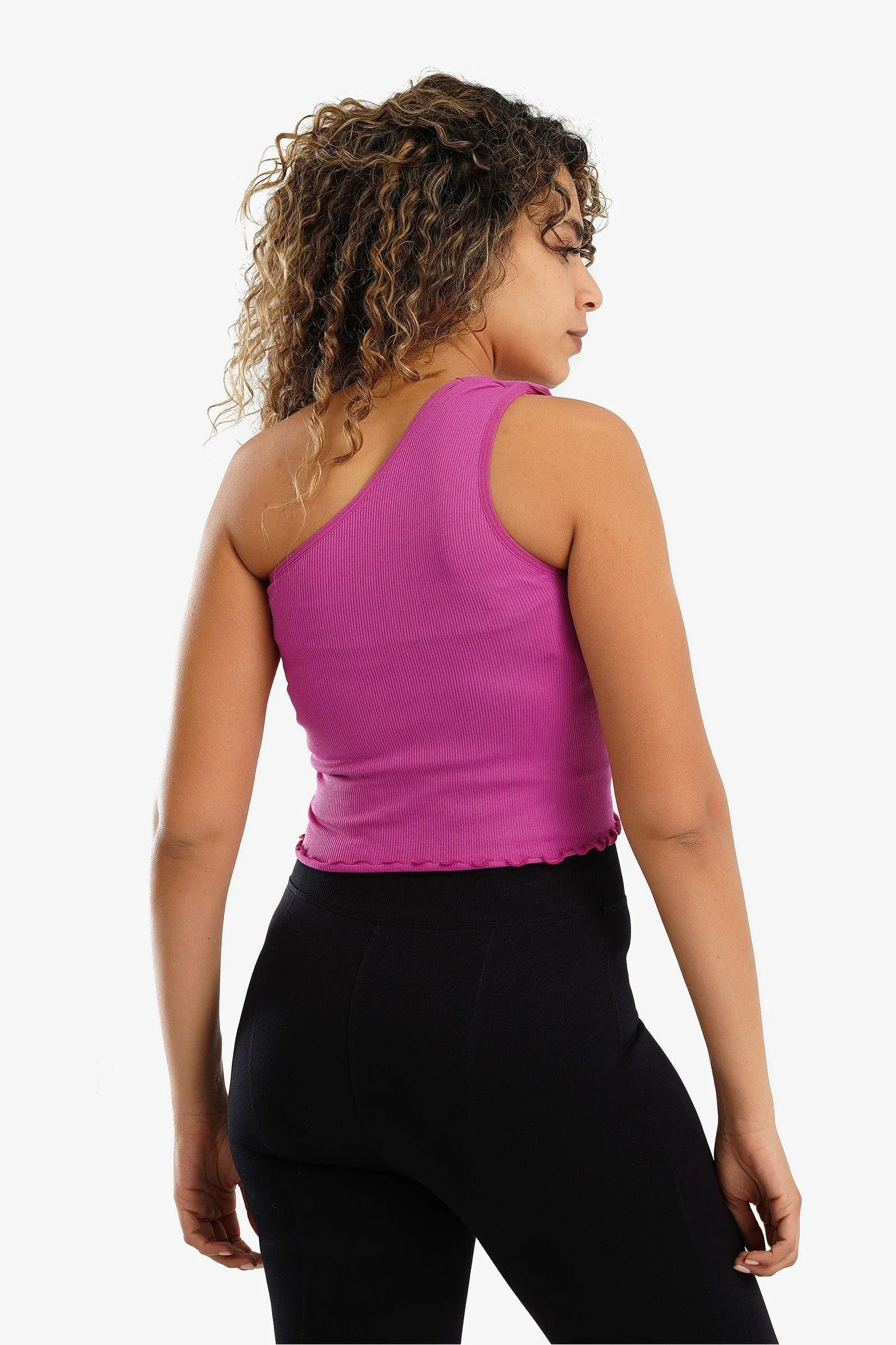 One Shoulder Cropped Top