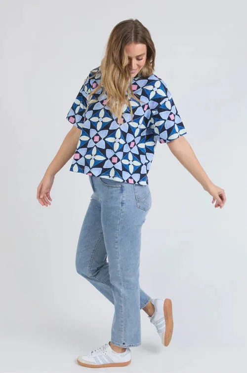 Painted Tile Tee - Geo Print