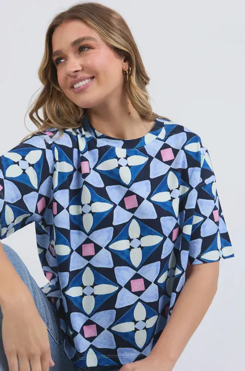 Painted Tile Tee - Geo Print