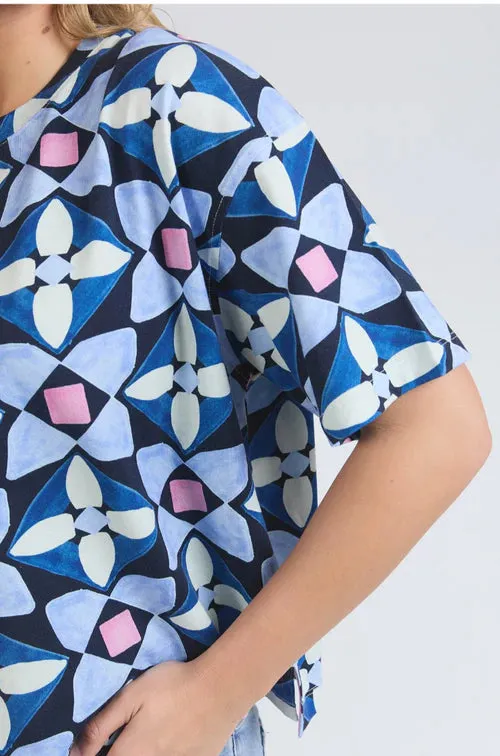 Painted Tile Tee - Geo Print