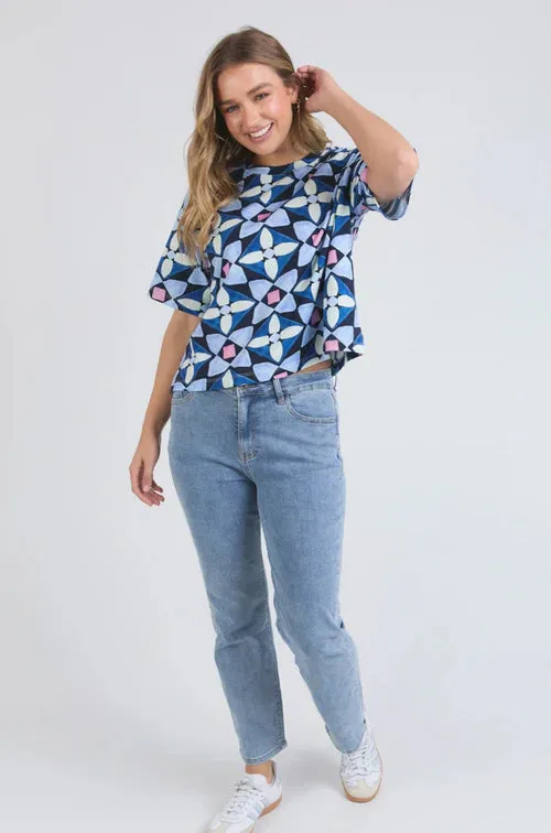 Painted Tile Tee - Geo Print