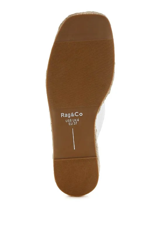Palala Leather Espadrilles – Square Toe, Flatform, Cushioned, Black or White Shoes by Rag Company