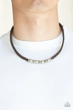 Paparazzi Metal Mechanics Necklace Brown