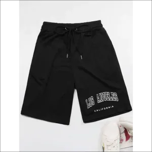 Perfee Los Angeles California Graphic Drawstring Shorts