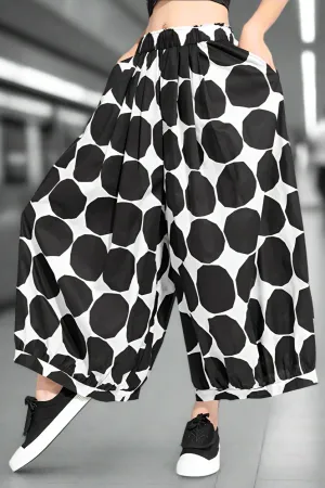 Polka Flow Wide-Leg Trousers