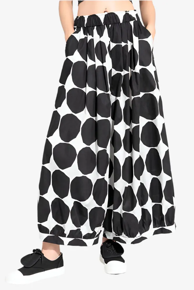 Polka Flow Wide-Leg Trousers