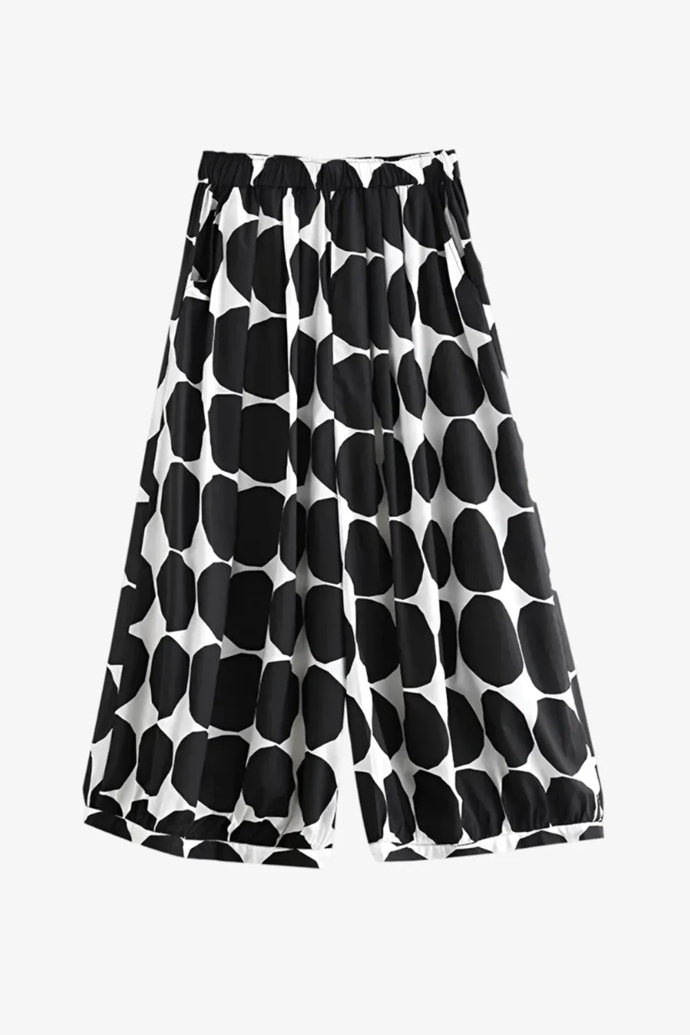 Polka Flow Wide-Leg Trousers