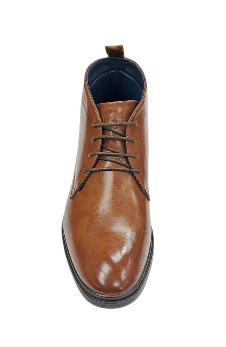 Pope Willowby Lace Up Casual Boots - Cognac