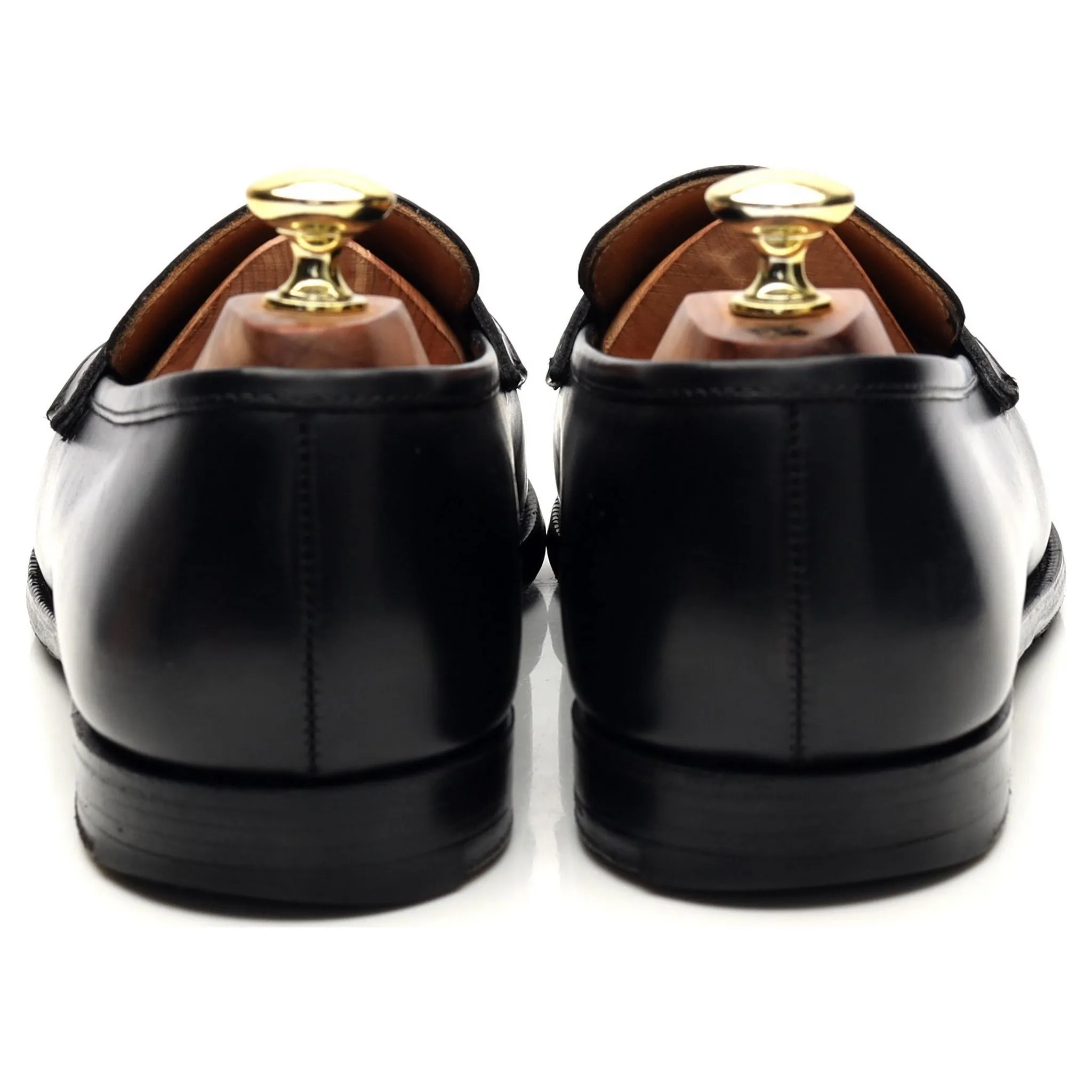 'Portland' Black Leather Loafers UK 7.5 EX
