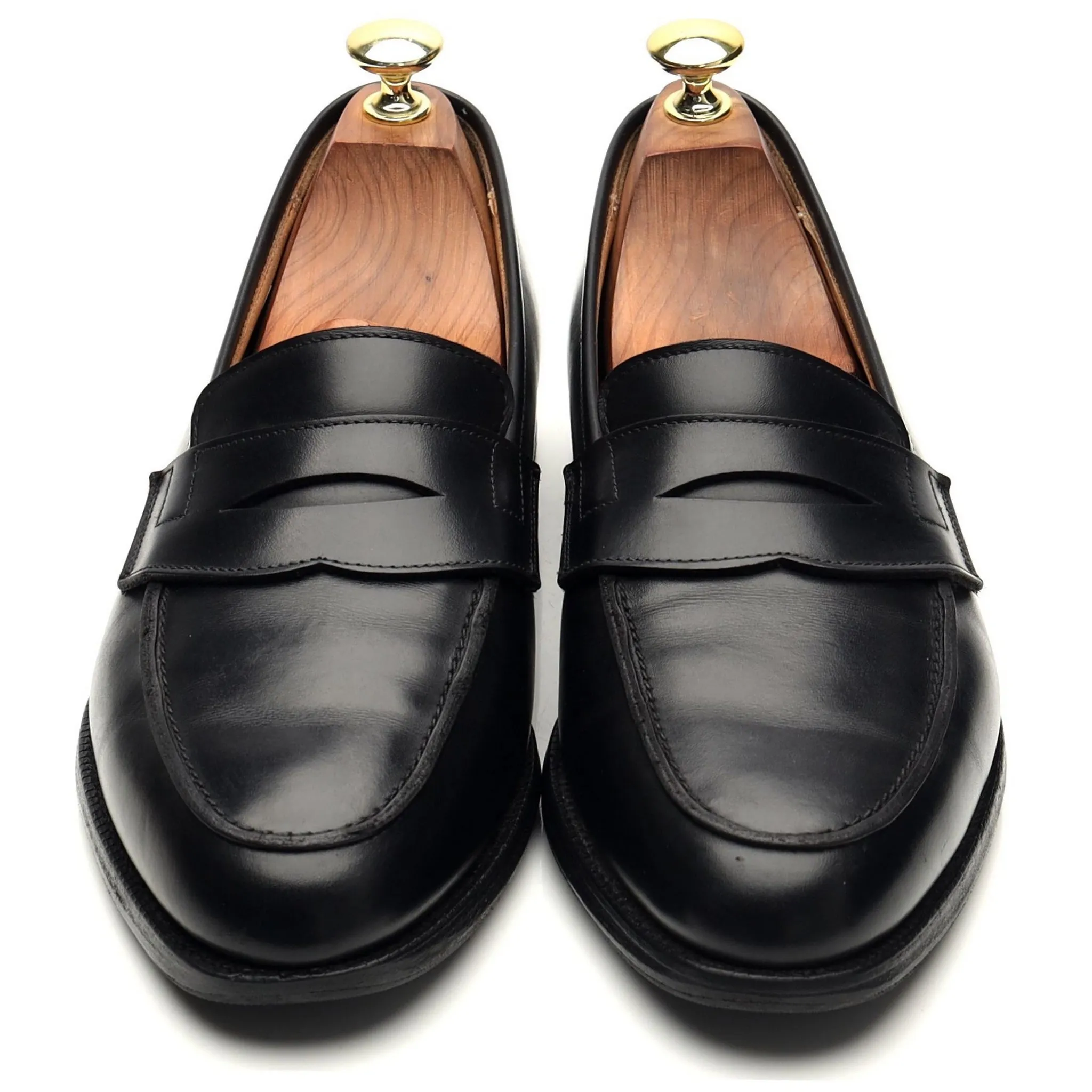 'Portland' Black Leather Loafers UK 7.5 EX