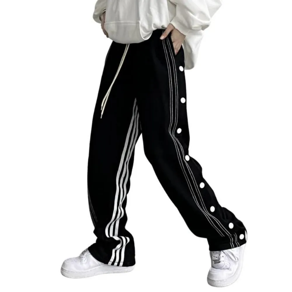 "Urban High Street Stripe Buttons" Sweatpants
