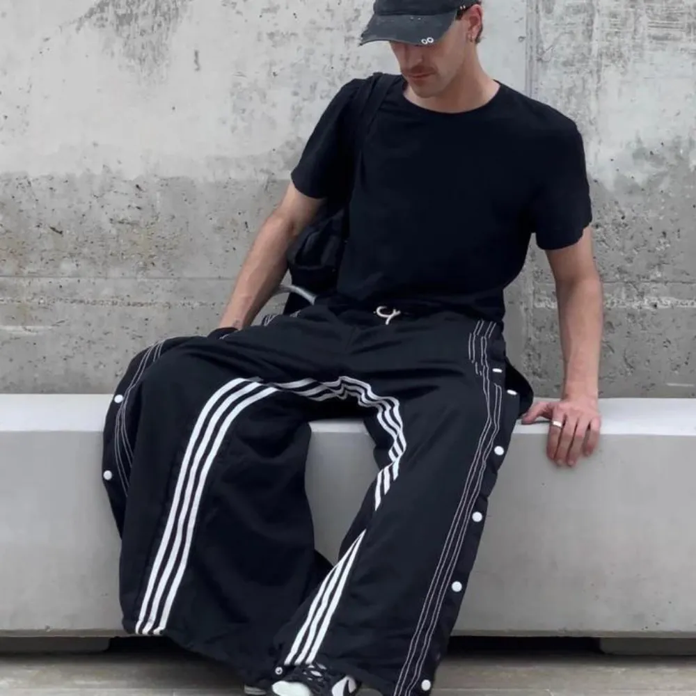 "Urban High Street Stripe Buttons" Sweatpants