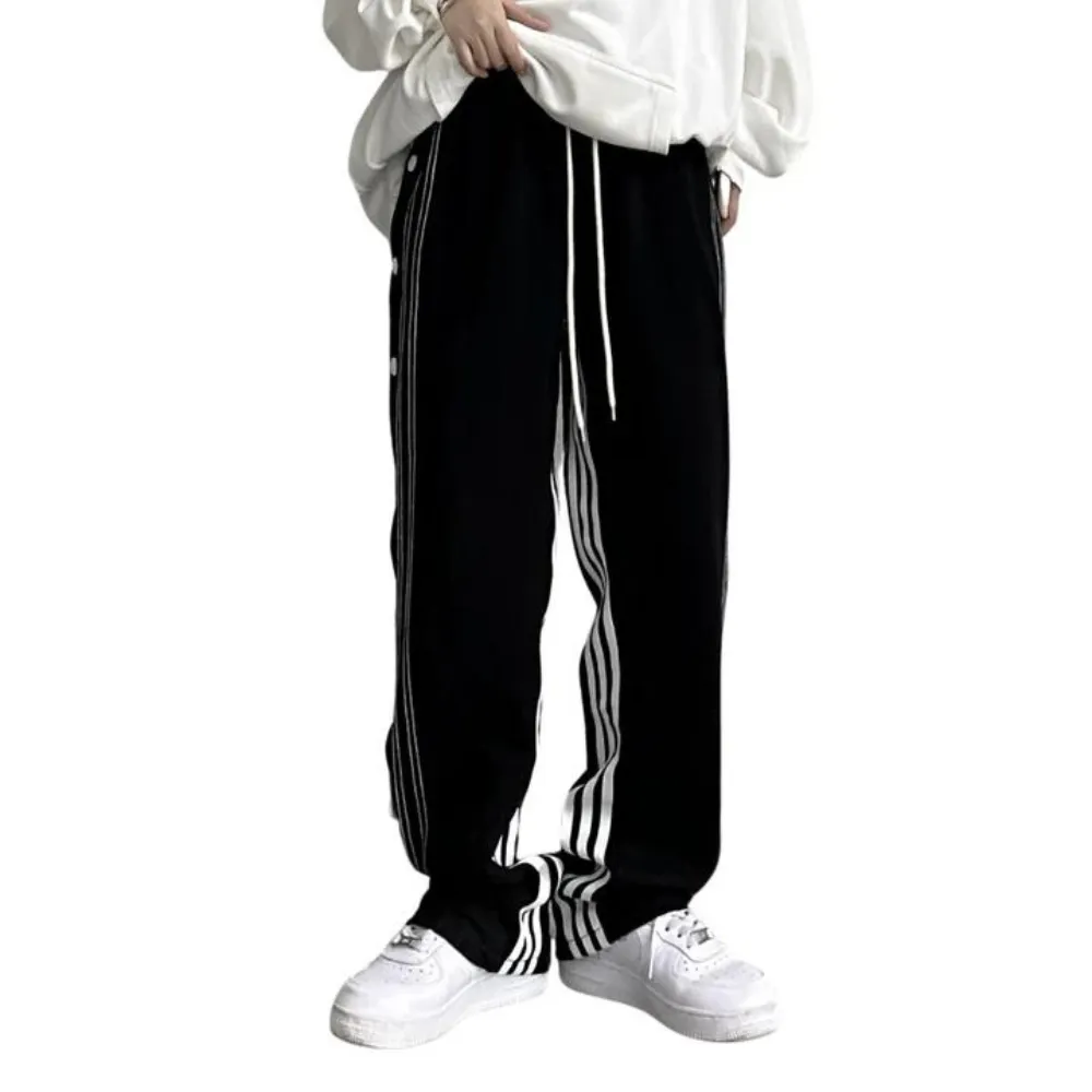 "Urban High Street Stripe Buttons" Sweatpants