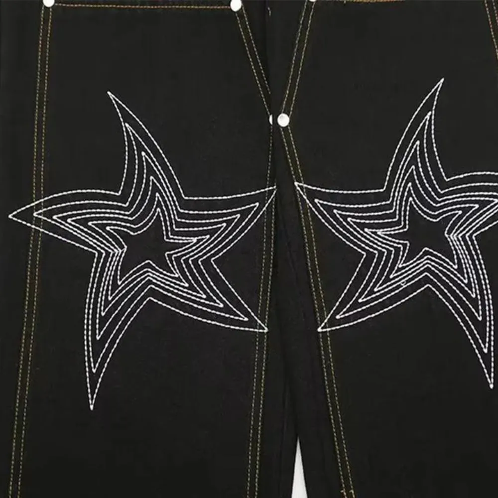 "Urban Star Embroidery Straight Leg" Jeans