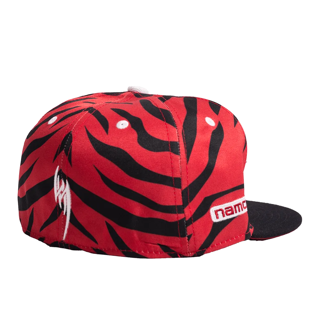 RED AND BLACK TEKKEN ZEBRA FITTED HAT