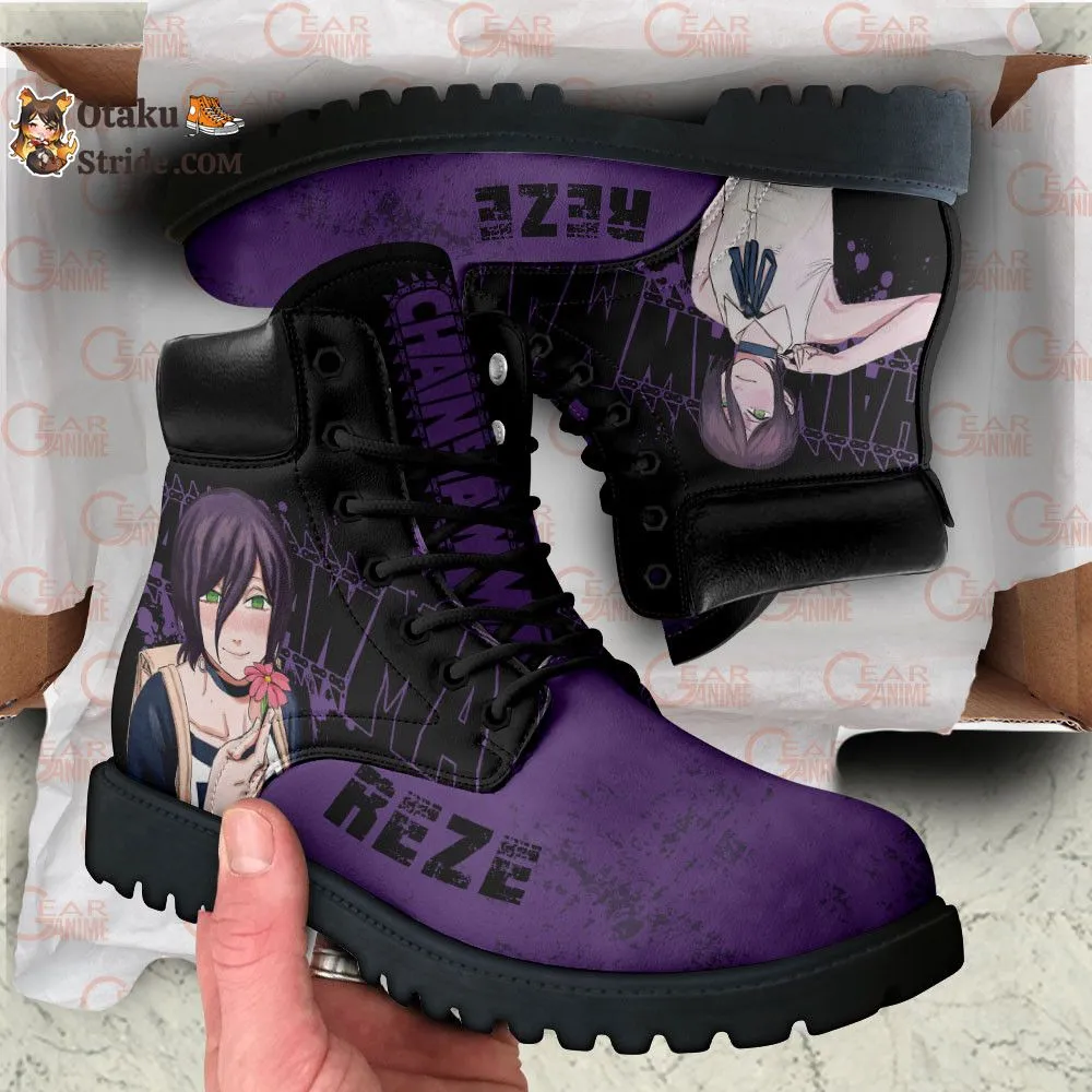 Reze Boots Anime Leather Casual