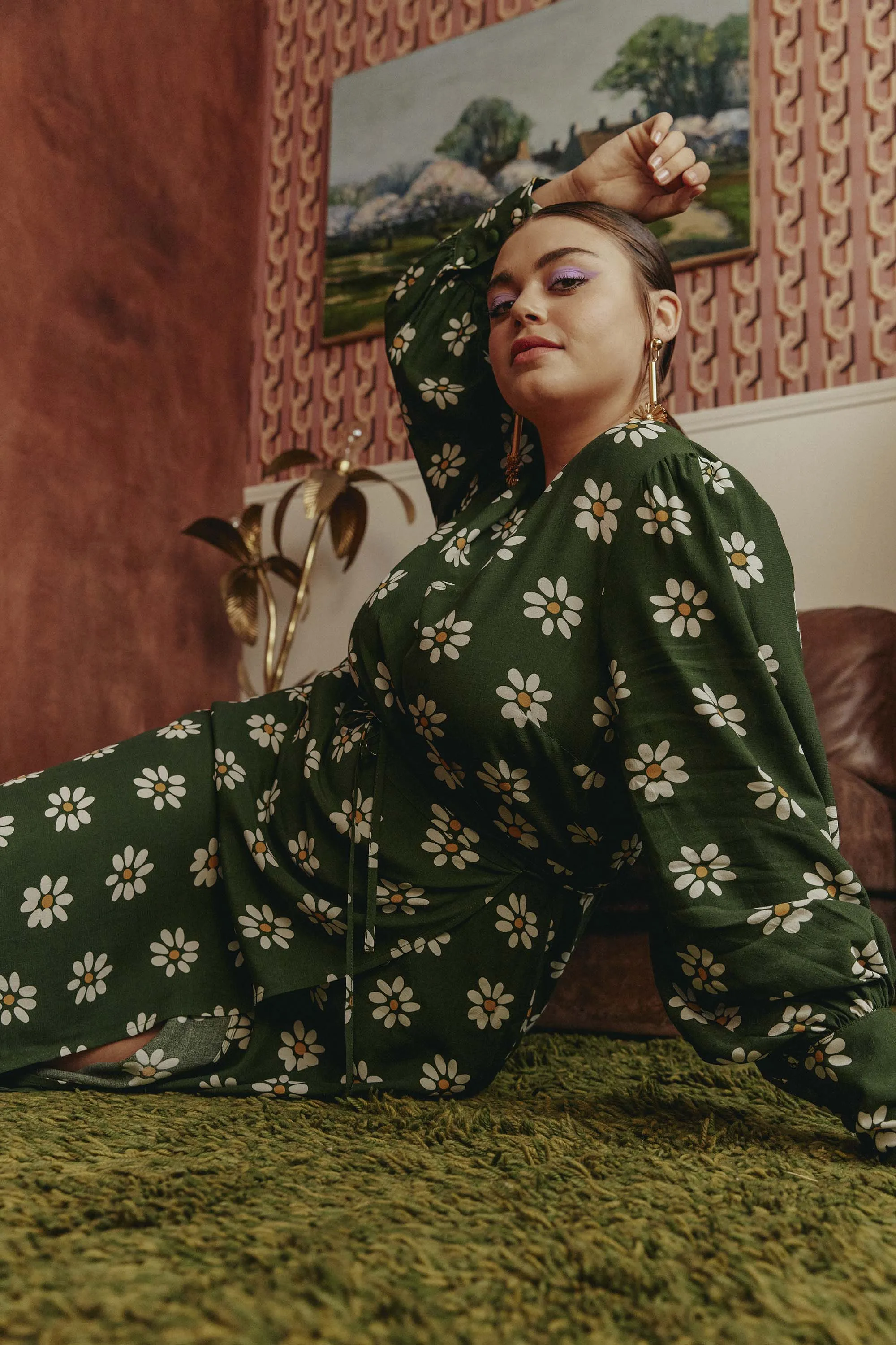 ROBE MARLA GREEN DAISY