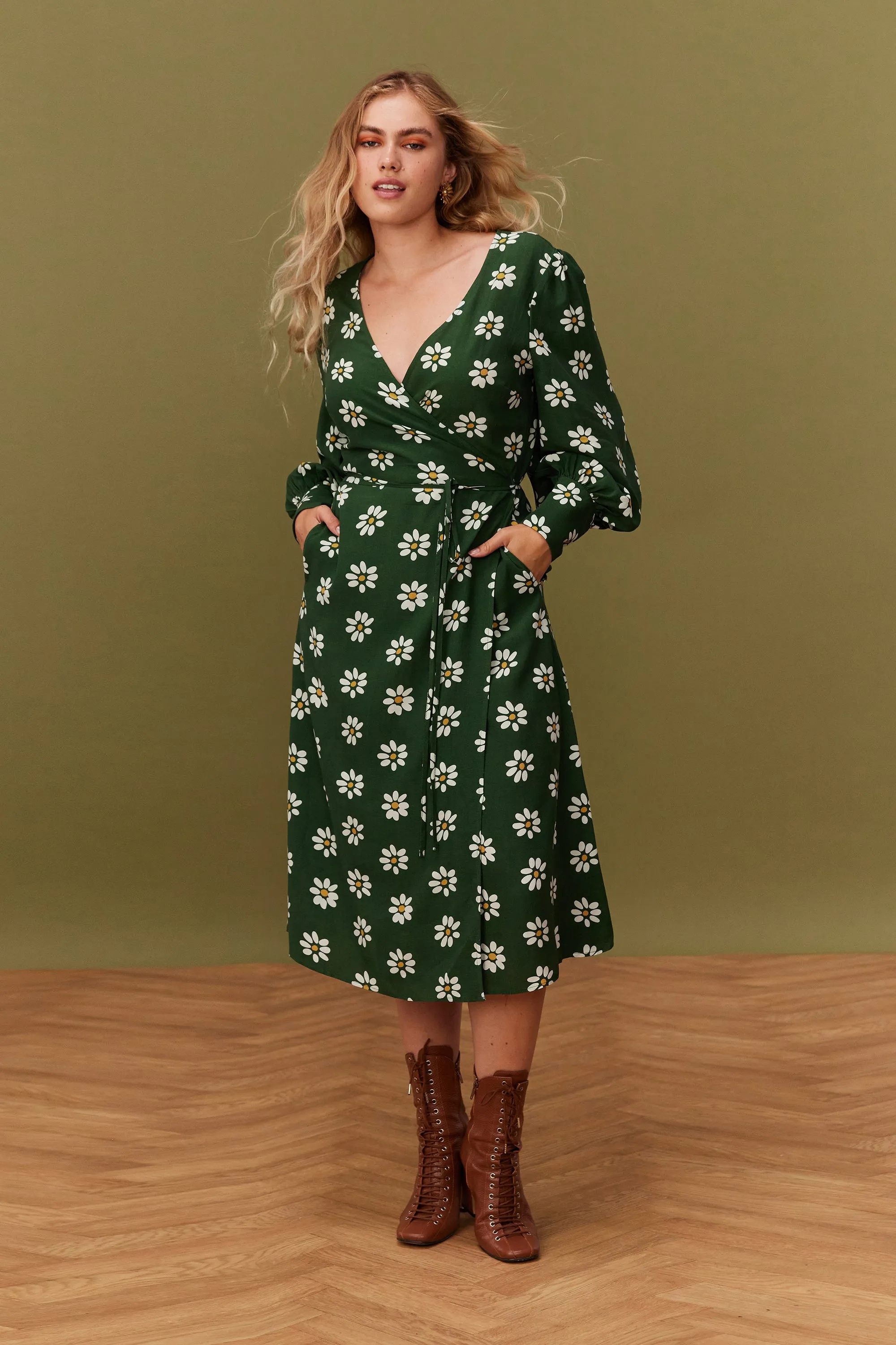 ROBE MARLA GREEN DAISY