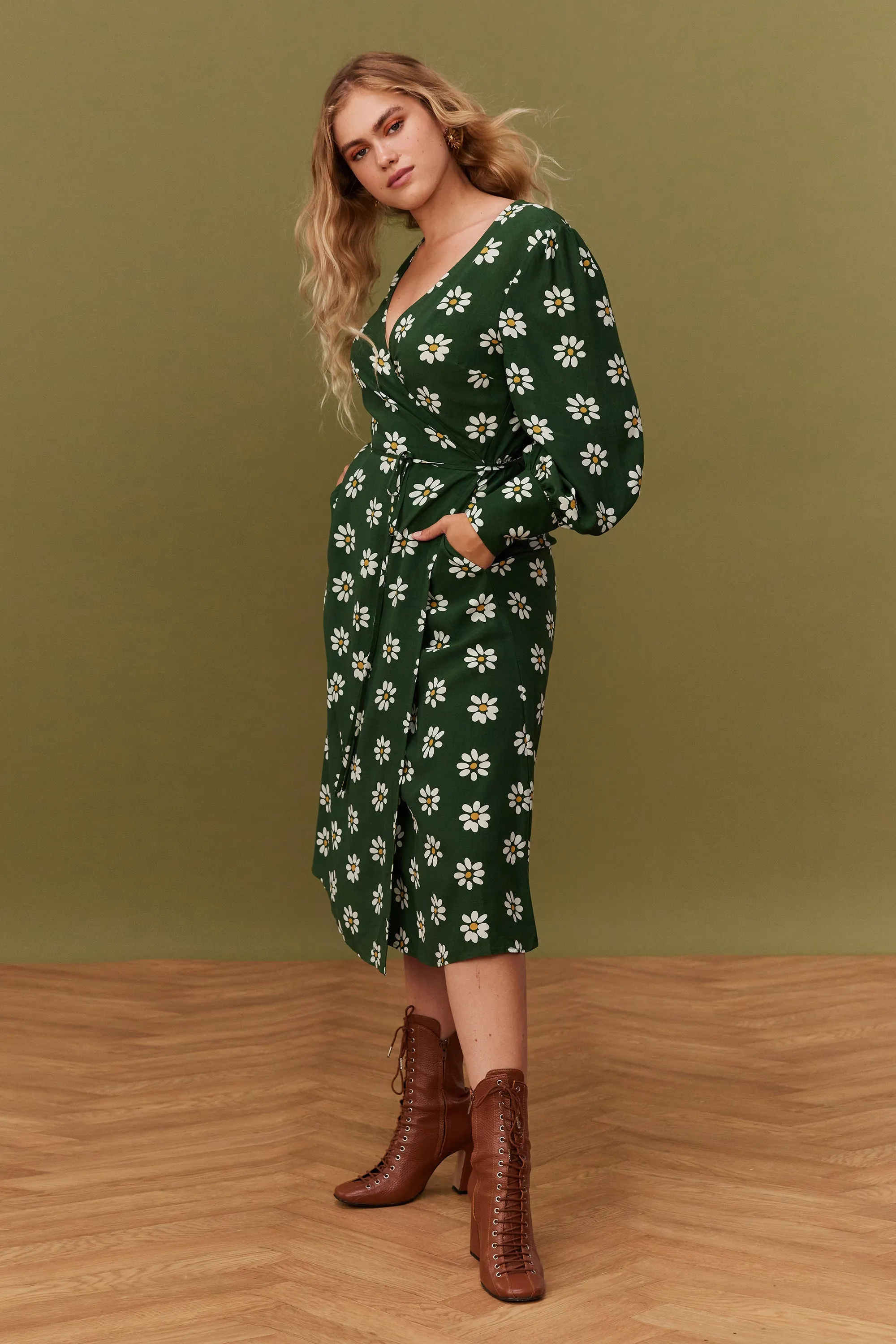 ROBE MARLA GREEN DAISY