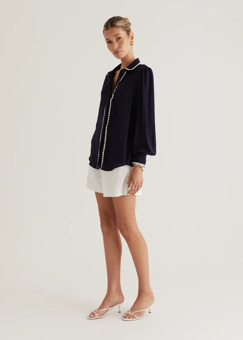 Sariyah Shirt - Navy