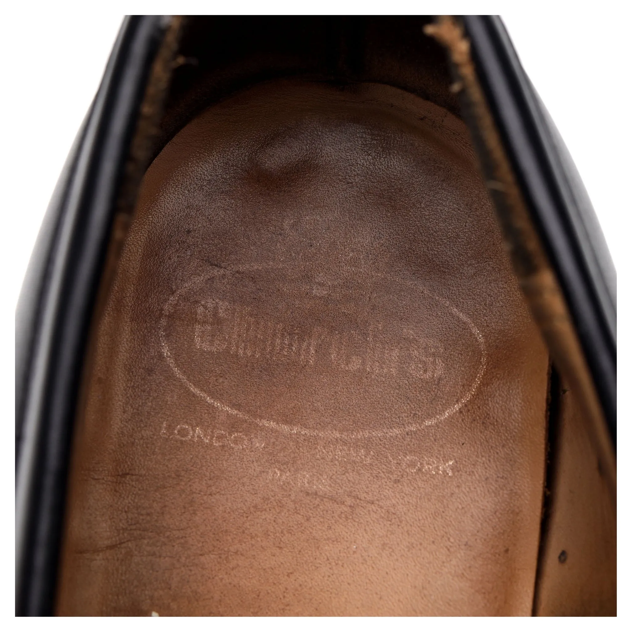 'Sears' Black Leather Loafers UK 10.5 F