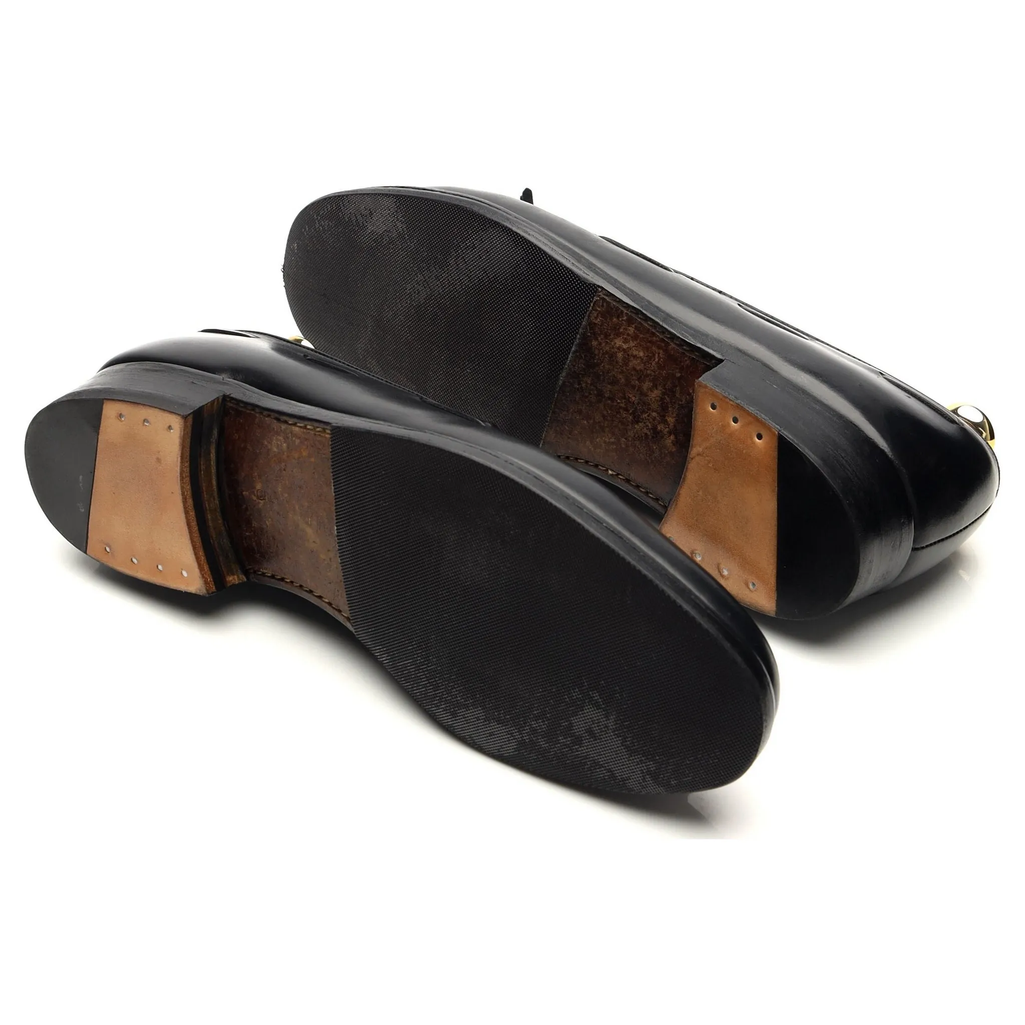 Shipton & Heneage 'Cavendish' Black Leather Tassel Loafers UK 6.5 EX