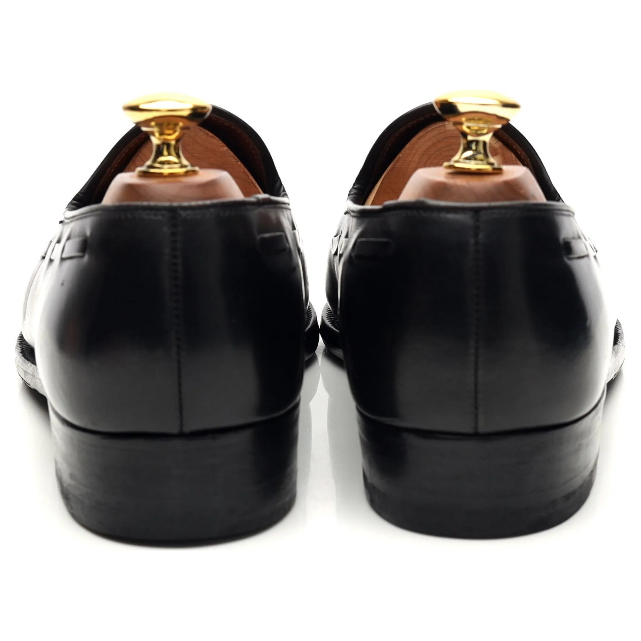 Shipton & Heneage 'Cavendish' Black Leather Tassel Loafers UK 6.5 EX