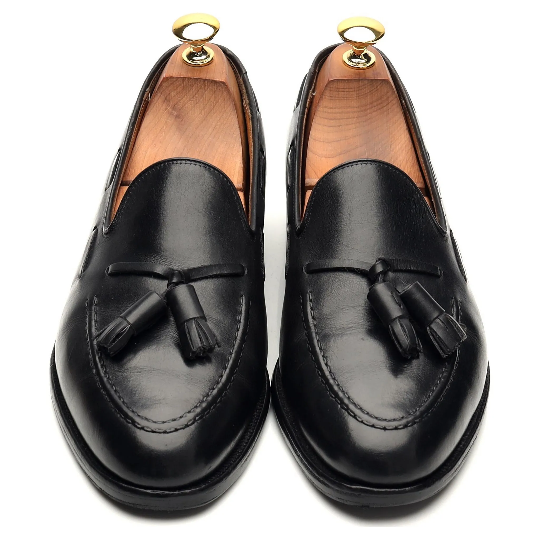 Shipton & Heneage 'Cavendish' Black Leather Tassel Loafers UK 6.5 EX