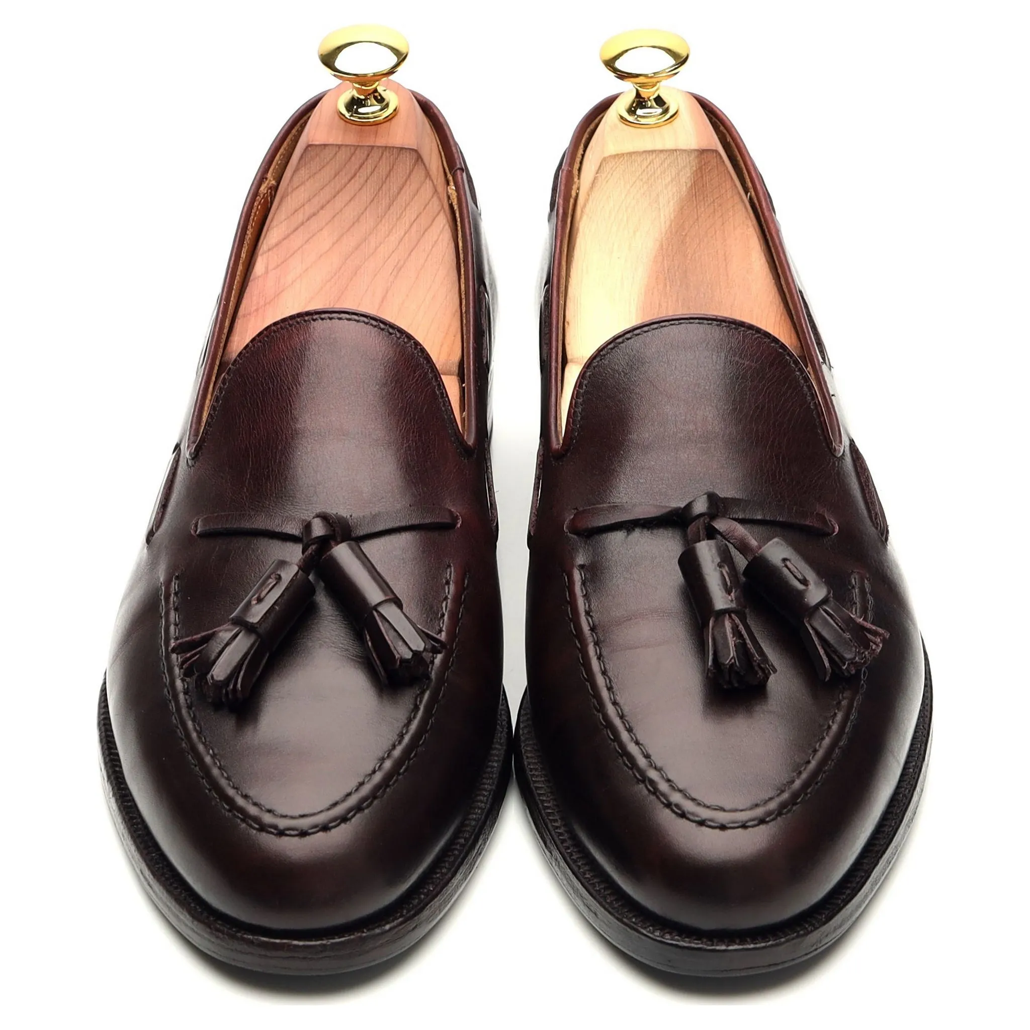 Shipton & Heneage 'Cavendish' Burgundy Leather Tassel Loafers UK 6.5 EX