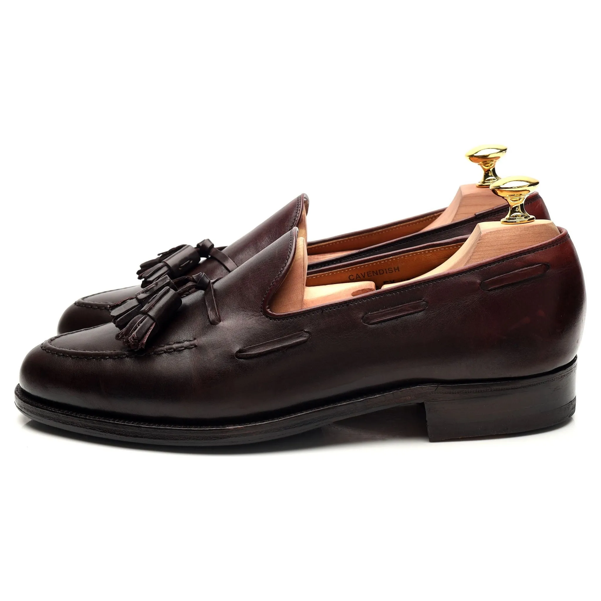 Shipton & Heneage 'Cavendish' Burgundy Leather Tassel Loafers UK 6.5 EX