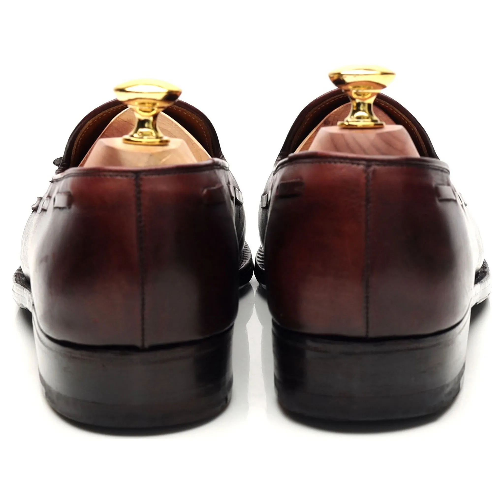 Shipton & Heneage 'Cavendish' Burgundy Leather Tassel Loafers UK 6.5 EX