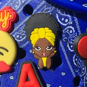 SHOE CHARMS - YELLOW HEAD WRAP CUTIE