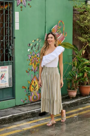 Stella Skirt - Stripe Stone