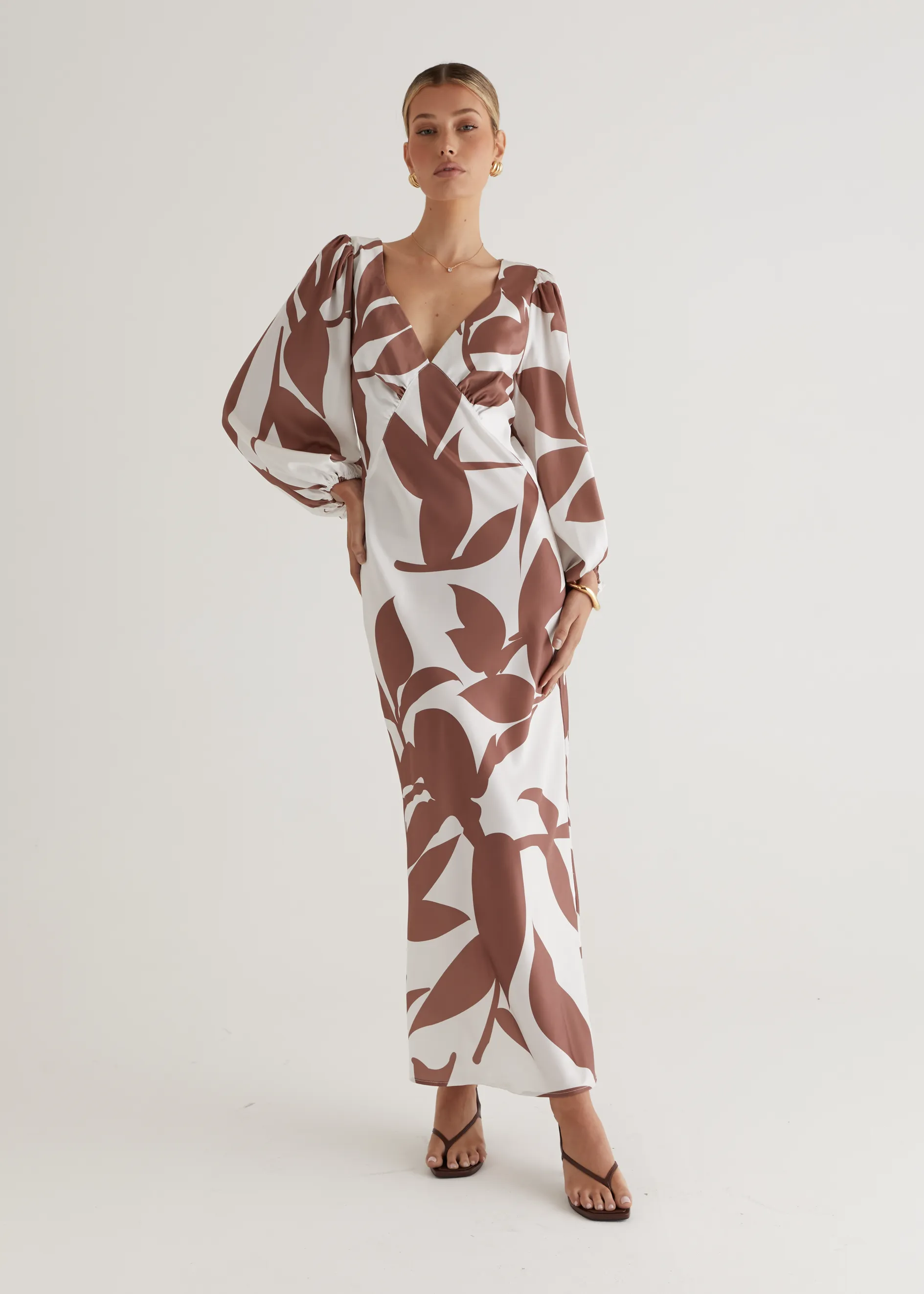 Stetha Maxi Dress - Auburn Leaf