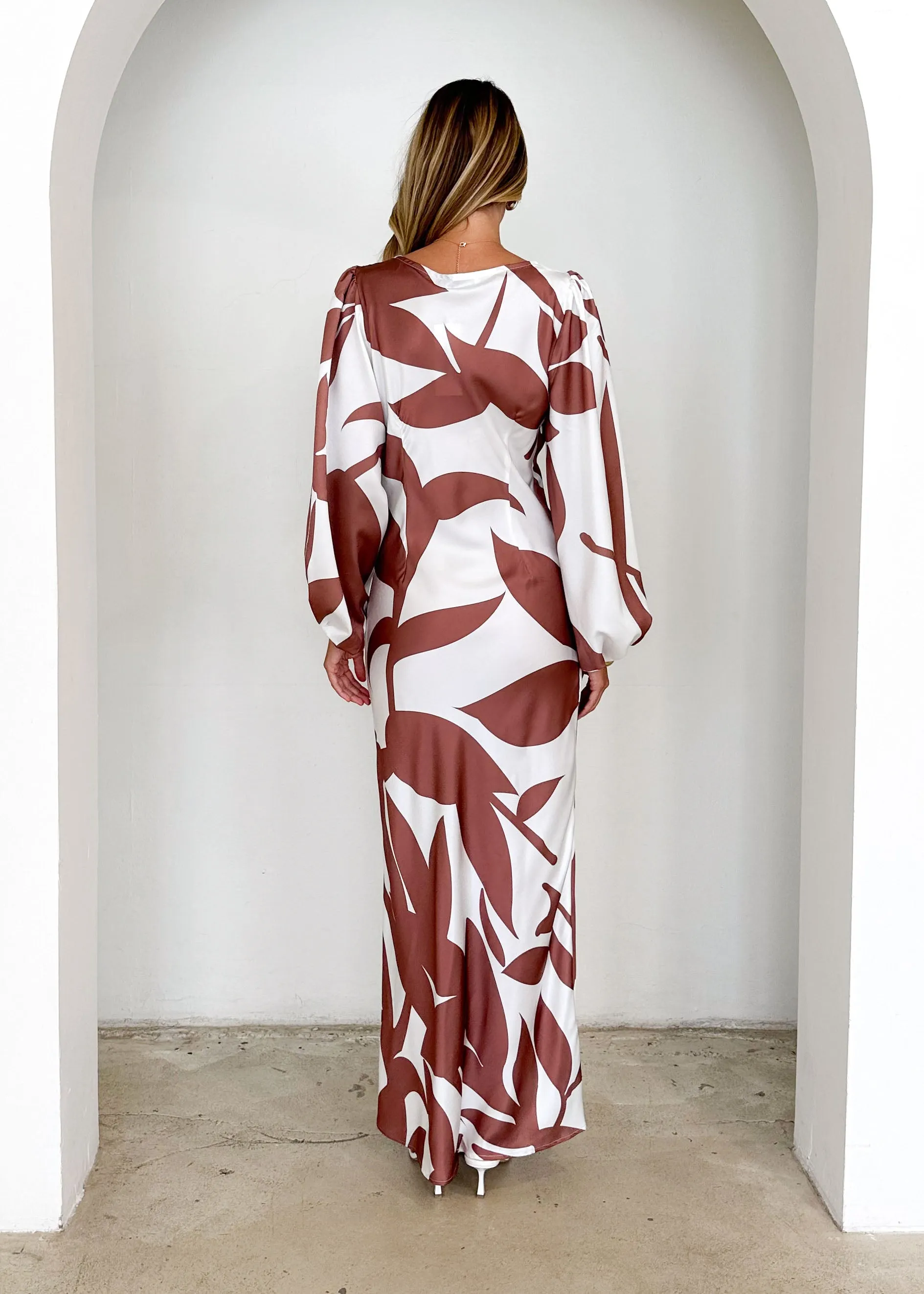 Stetha Maxi Dress - Auburn Leaf