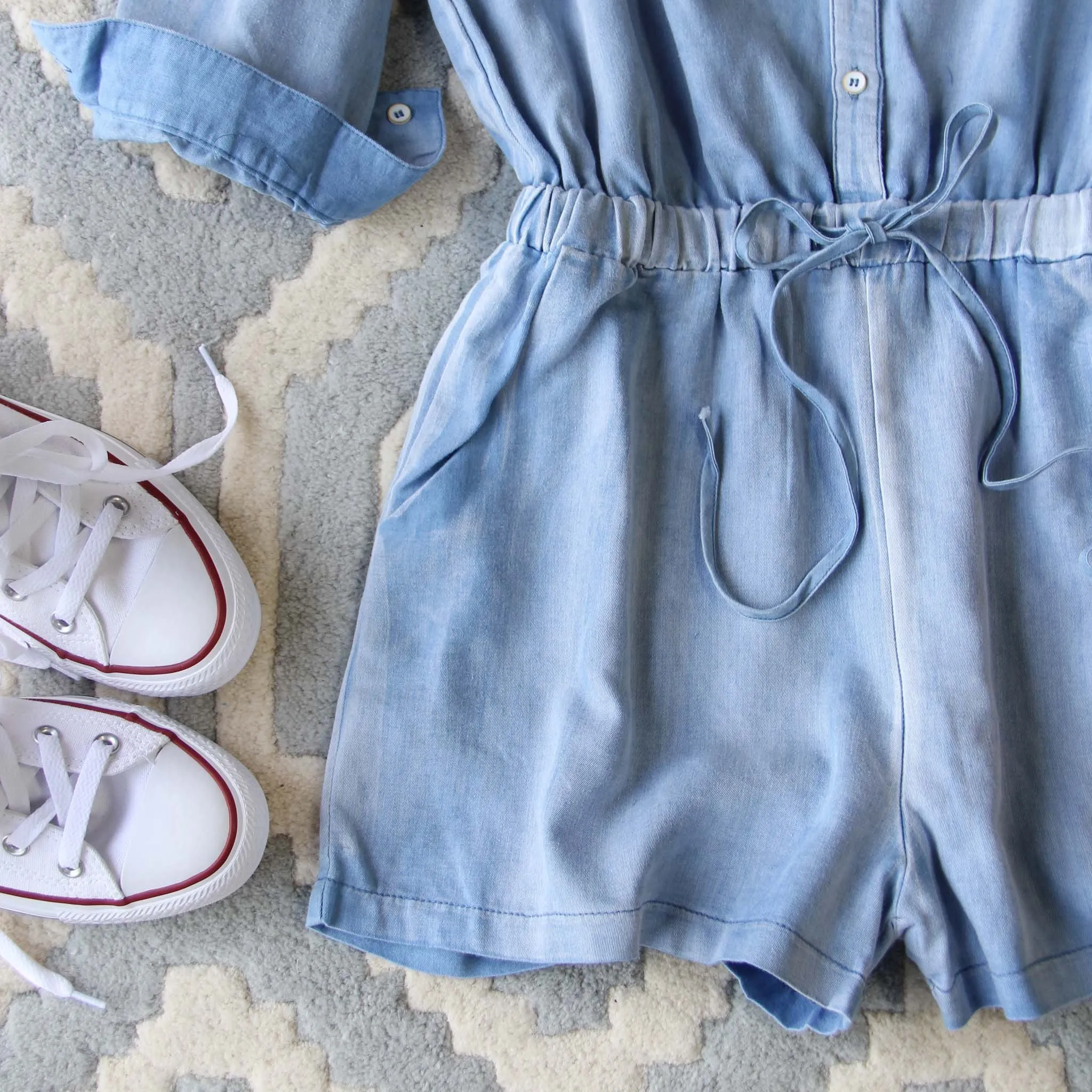 Sunny Chambray Romper